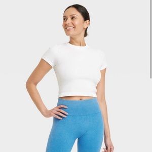 JoyLab white seamless baby tee